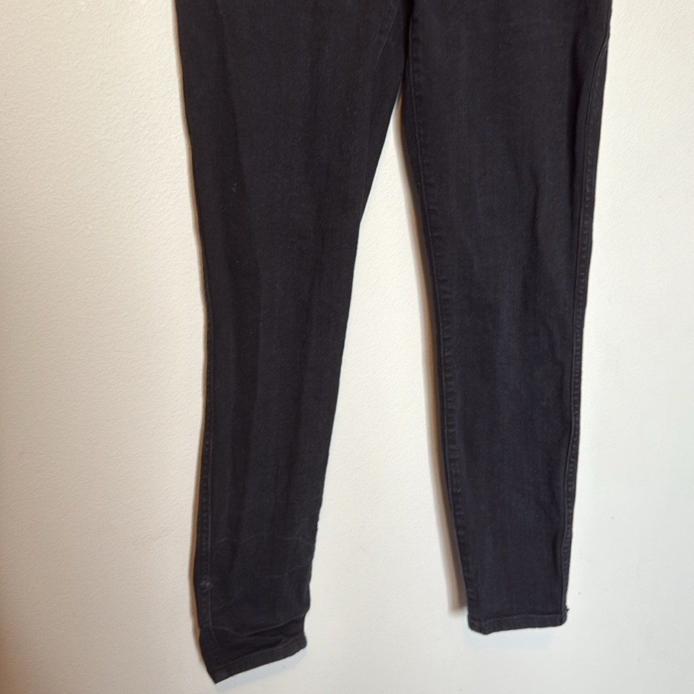 SPANX Black Pull On Skinny Jeans Womens Medium Ankle Length Slimming - Picture 3 of 7